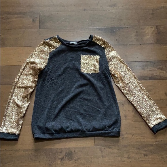 12PM by Mon Ami Wool/Poly & Sequin Sweater Large - Picture 2 of 7